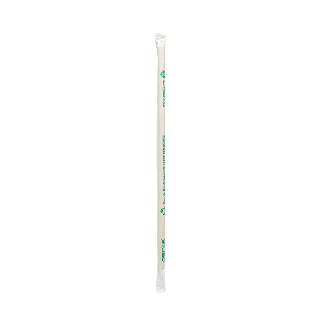 Agave Wrap Straw 8in (1 box with 2,000 straws)